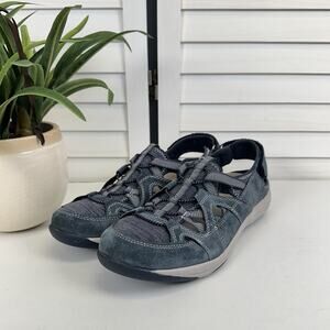 Earth Origins Skye Sid Blue Slingback‎ Fisherman Sandals Comfort Shoes Size 11 M